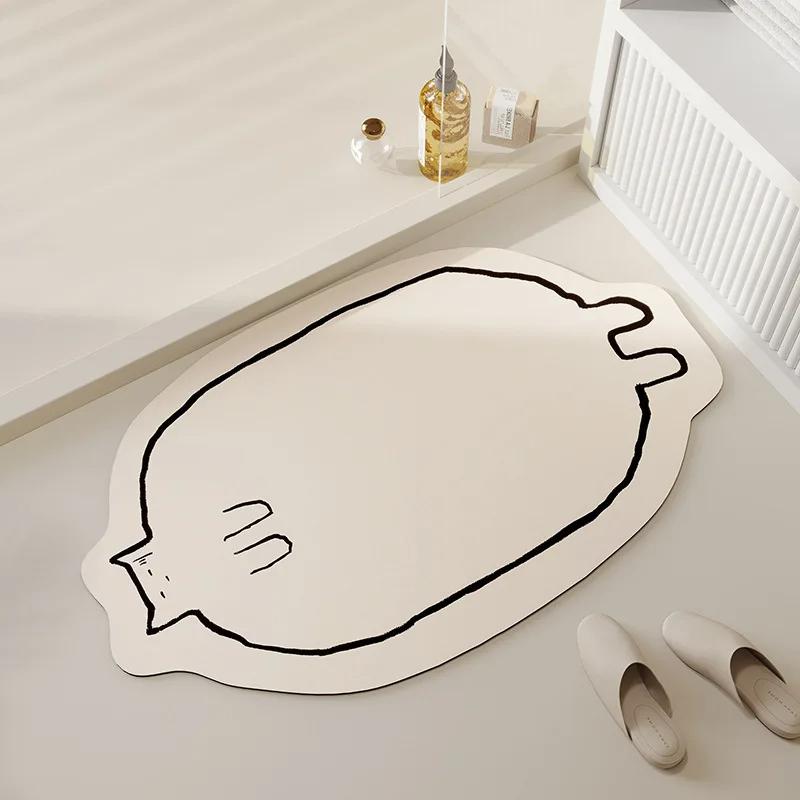 

Cartoon Bathroom Floor Mat, Water-Absorbing And Anti-Slip Shower Door Mat, Kitchen Entrance Carpet, Home Decoration 40x60cm 16x24inch