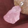 HZ Lila Edelsteine Natürliche Unregelmäßige Rosenquarz Reiki Perle Heilkristall Anhänger Schmuck