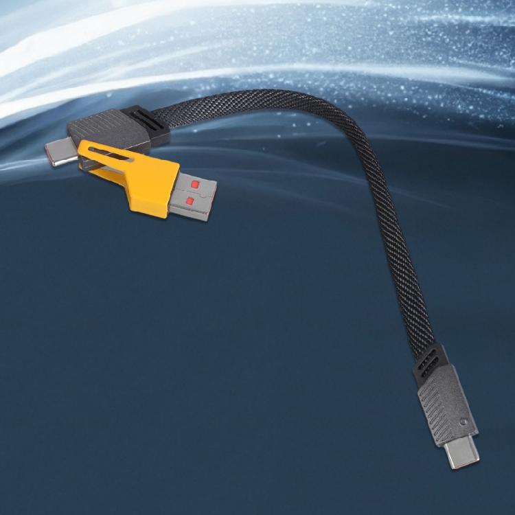 Fast Charging Power Cord 65W Type C + USB to Type C Data Cable Wire 2-in-1 Designing with 480Mbps Transfer Rate 25/50cm