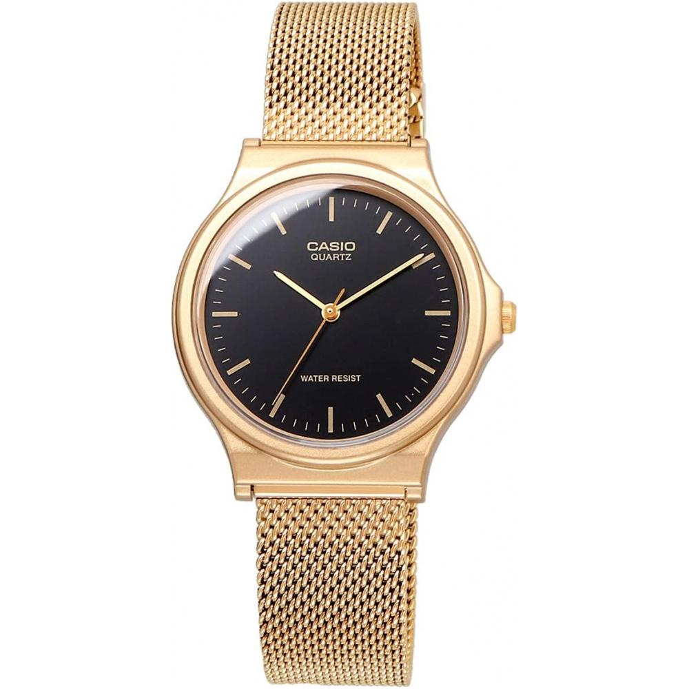 Casio Unisex Analog Watch Black Gold Mq 24mg 1e