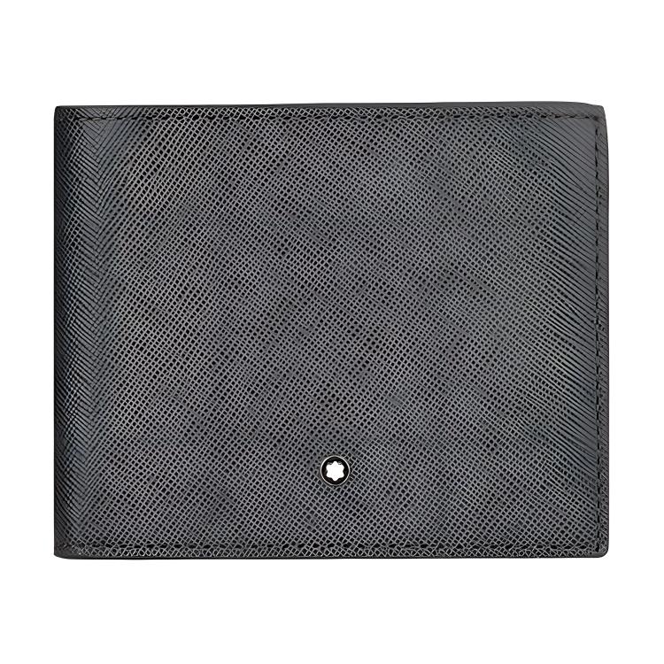 Montblanc Artisan Series Flip Closure Leather Wallet Men wallet Dark-Gray 116325 Gift Set(Basic Set+Box+Shopping Bag)