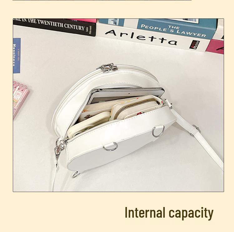 British Style Navy Small Ita Crossbody Backpack - Women's Transparent Shoulder Bag