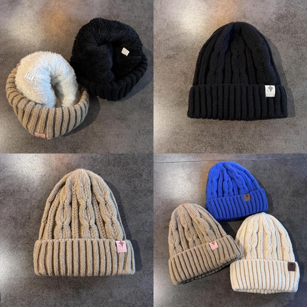 Mens Knit Hat With Solid Color Design Thick Warm Knit Cap For Cold Weather Gear