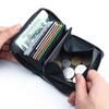 Women's Zipper Purse Short Lychee Pattern Fashion Multi-Card Slot ID Card Holder Coin Zipper Purse For Women