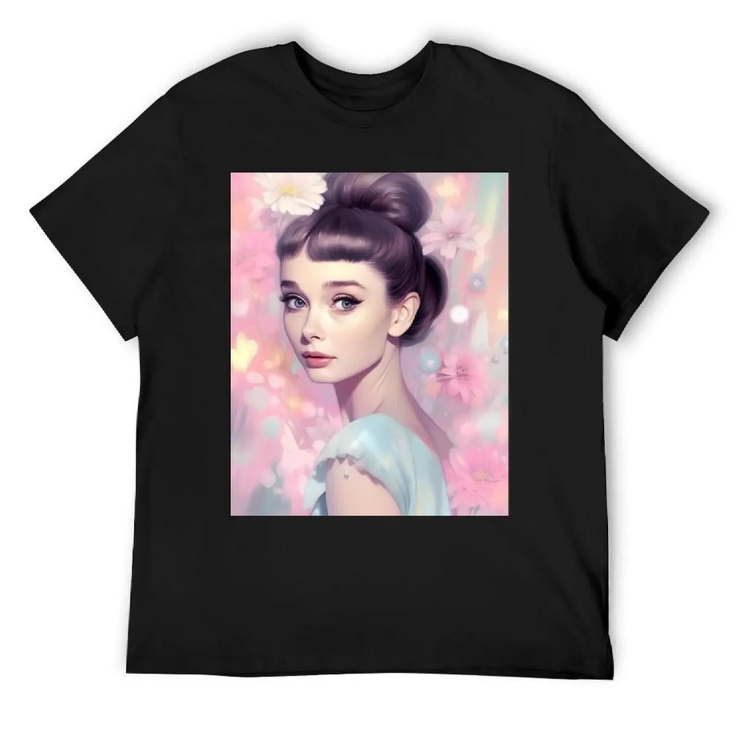 

Audrey Hepburn T-Shirt sports fans man t shirt rapper graphic tees Men s clothing XXXXXL різнокольоровий