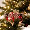 Glänzendes Ziegen-Hängeornament Acryl-Weihnachtsbaumschmuck Neues Sternzeichen Ziege Souvenir Taschenanhänger