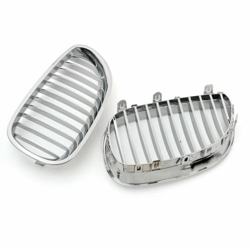 Chrome Front Car Kidney Grille For BMW E60 E61 5 Series M5 2003 2004-2009