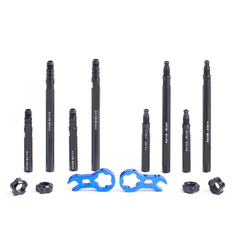 Light Weight Alloy Valves Extension Adapter Leakproof Seal For Road Mountain Bikes Easily Inflation Solution