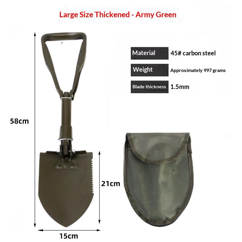 Foldable Multifunctional Engineer Shovel Thickened Outdoor Camping Tool Easy To Carry