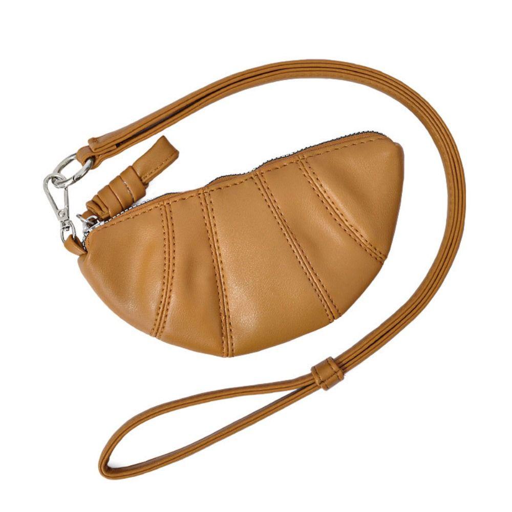 

ПУ ПУ Кожа Сумка-круассан Кошелек Мини-сумка для хранения Элегантный шнурок Кошелек для монет На открытом воздухе