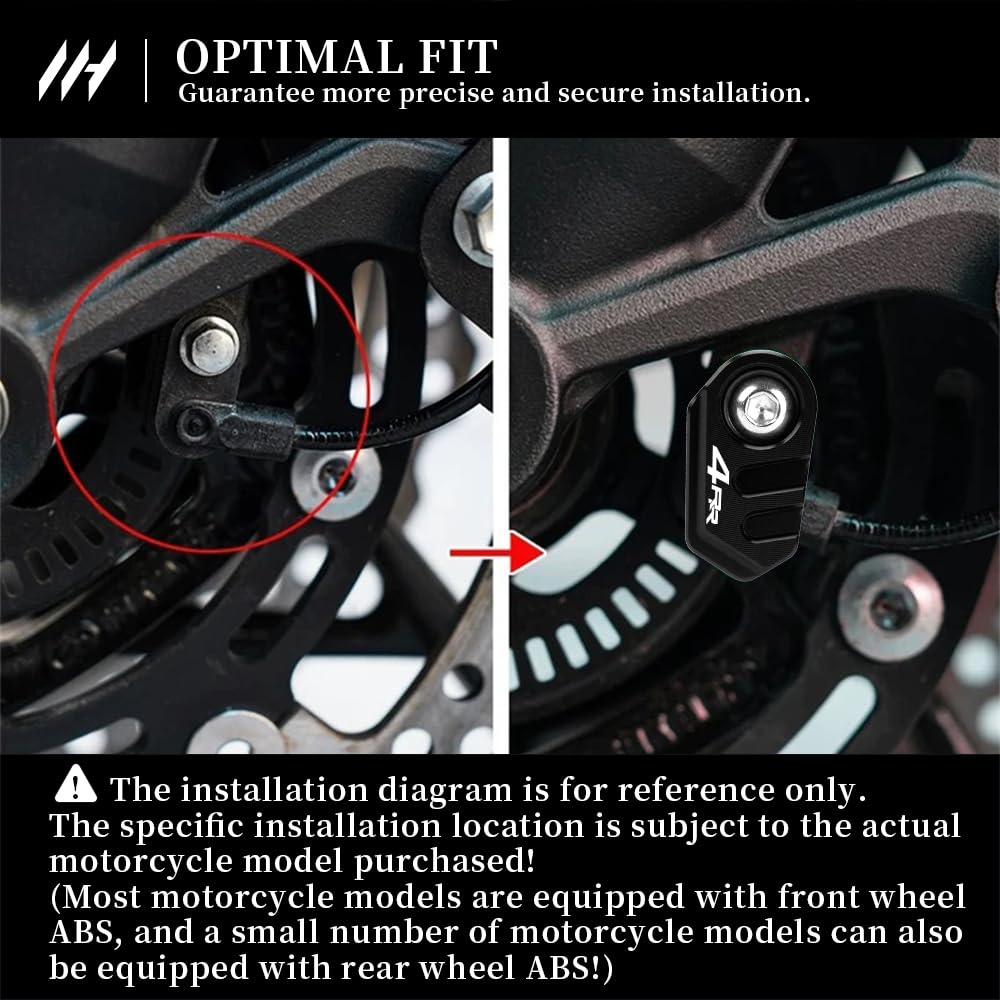 MotHeart Motorcycle ABS Sensor Guard Compatible with Ninja ZX-4RR 2023-2025