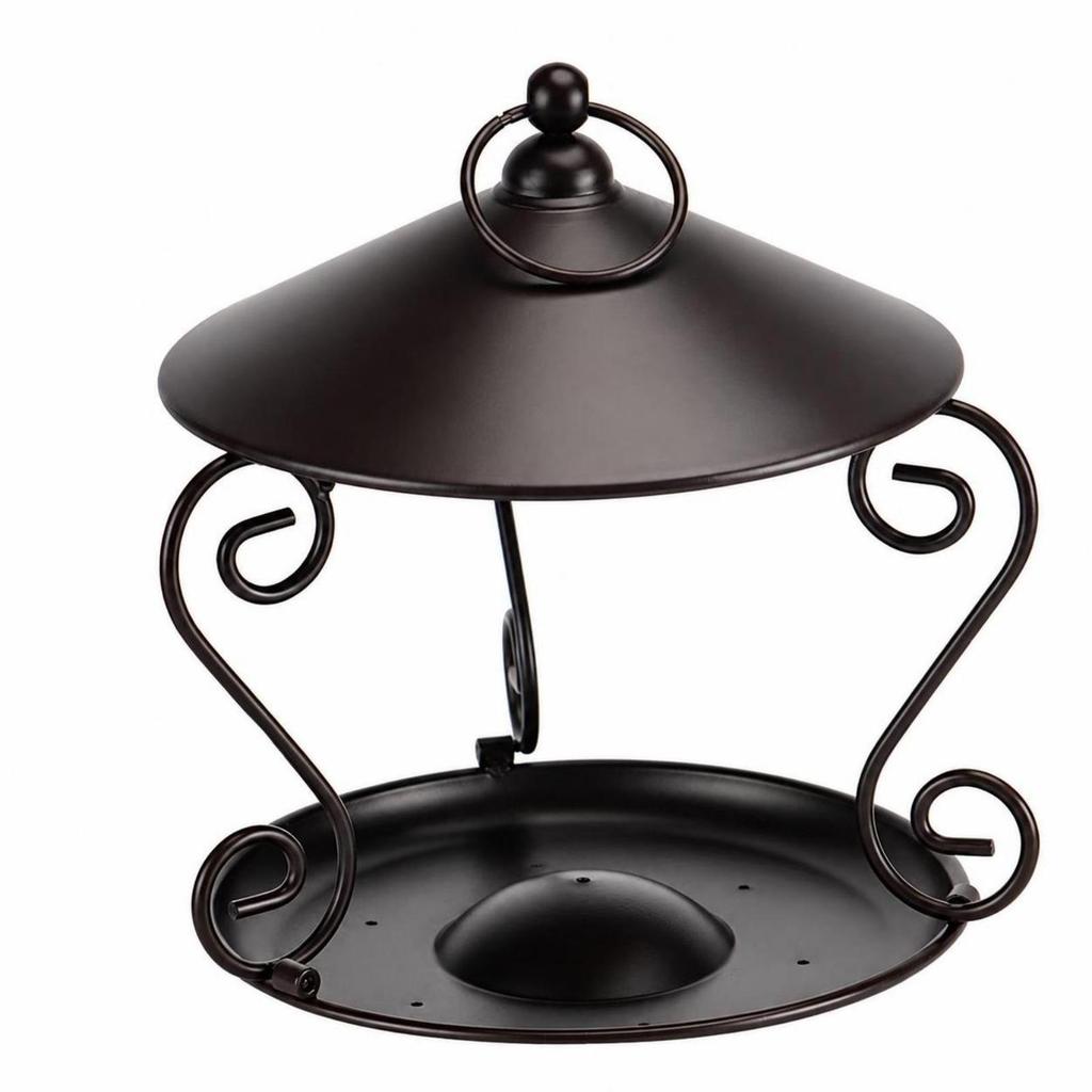 Hanging Bird Feeder Open with Tray Heavy-Duty for Garden