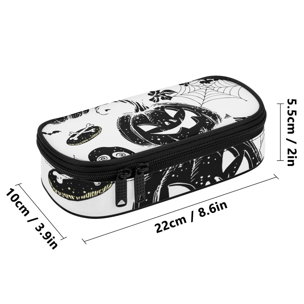 Pencil Bag Durable Polyester Fabric Roomy Interior Smooth Zipper with Main Compartment Mesh Pocket and Pen Slots for Boys Girls