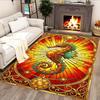 Goldene Seepferdchen Buntglas für Wohnzimmerteppich, Schlafzimmerteppich, Arbeitszimmerteppich, Flurdekoration, Perfekt für Heimdekoration oder Feiertagsgeschenke
