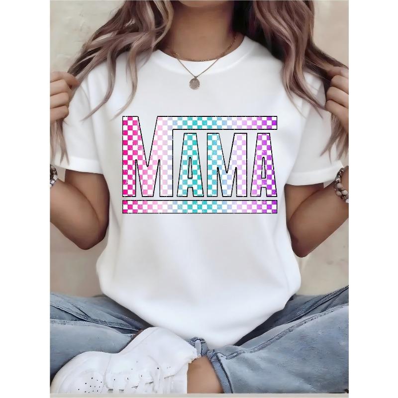 Plus Size Women Fun Print T-Shirt Casual Round Neck Short Sleeve Loose Fit All Season Holiday Gift Tee