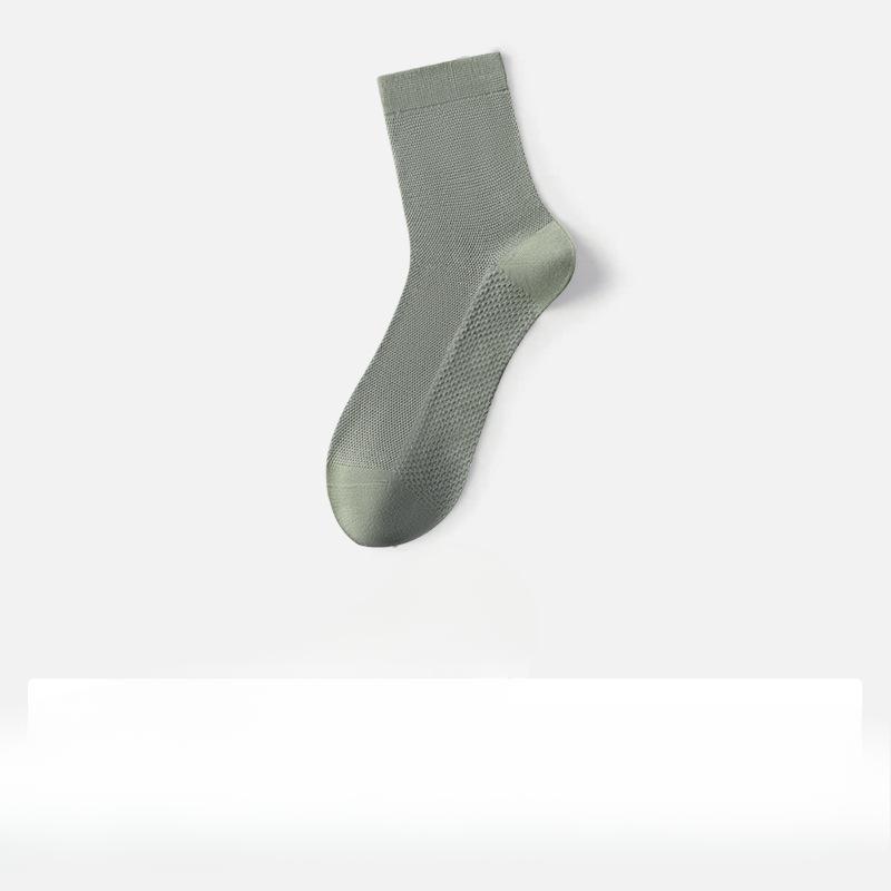 Men's Spring and Summer Mesh Anti Bacterial Anti Odor Anti Pilling Tube Socks