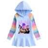 Spring & Autumn K-pop Demon Hunter Girl Hooded Rainbow Princess Dress