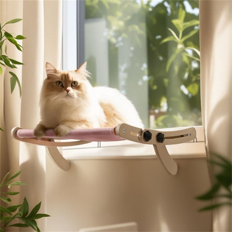 Pet Cat Hammock Window No Drilling Needed Hanging Cat Bed Easy to Install Hammock Window Bed Sunny Window Accessories