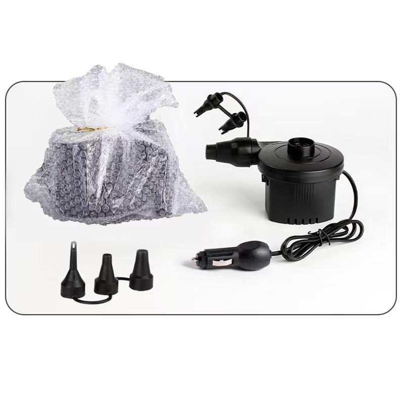 Compact Electric Air Pump Fast Inflate Deflate with Multiple Plug Adapters for Camping Travel Air Bed Use