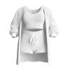 4 Pcs/Set Women Vest Shorts Coat Pants Set Long Sleeve Thick Coat Round Neck Sleeveless