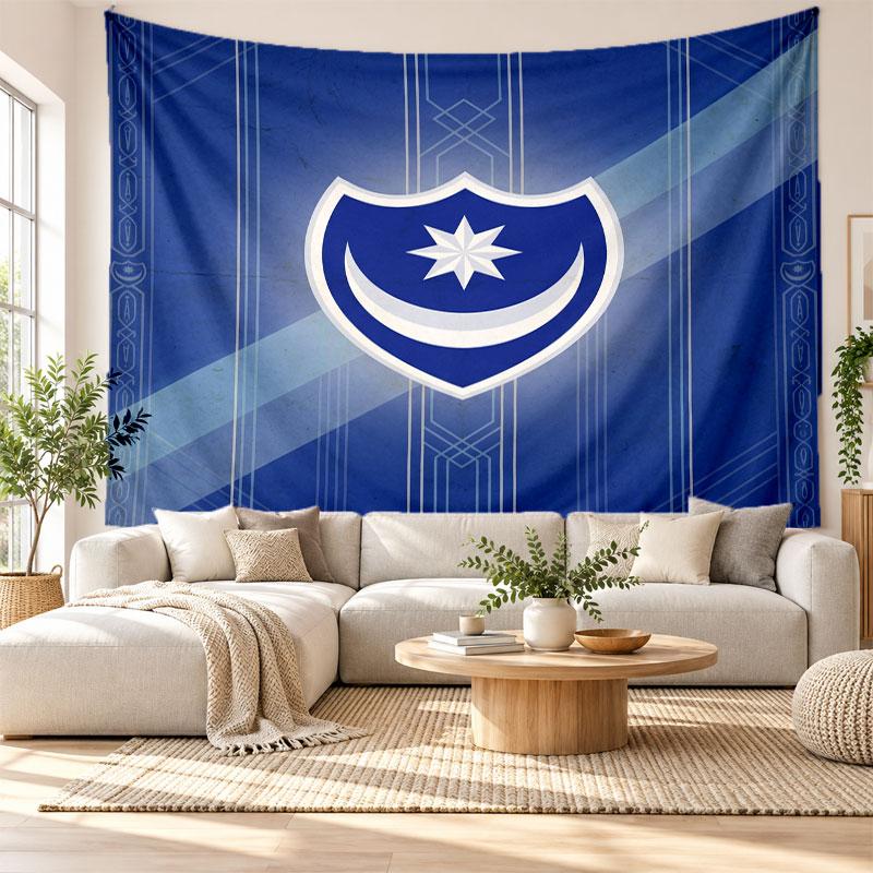 Portsmouth FC Wall Tapestry, Soft Fabric Wall Hanging, Decorative Backdrop For Bedroom Home Wall Art