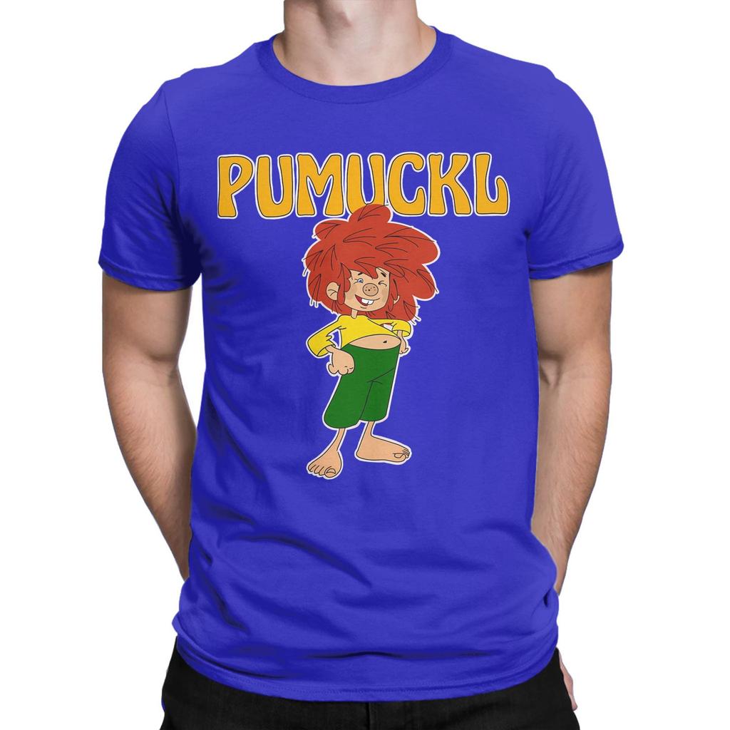 Pumuckl Cute T Shirt Men's  100% Cotton Humorous T-Shirt Round Collar Anime Cartoon Tee Shirt Short Sleeve Clothing Summer