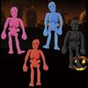 10 Pièces/sac Fête d'Halloween Cadeaux pour Fête d'Enfants Blagueur Squelette Crâne Humain Extensible Jouet Enfants Caoutchouc Souple Poupée d'Horreur Cadeau Amusant