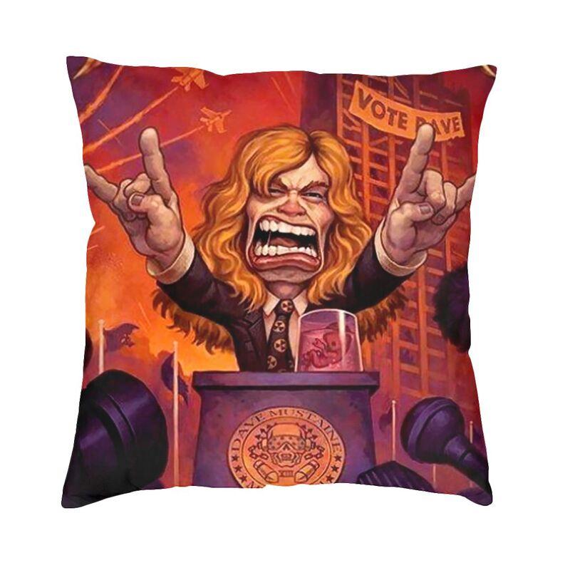 Megadeths Heavy Metal Band Square Pillow Cover Home Decorative Rock Band Cushions Throw Pillow For Sofa Double-Sided Printing