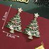 Personalized Jewelry Christmas Alloy Stud Earrings Christmas Hat Elk Point Diamond Christmas Tree Gingerbread Man Earrings