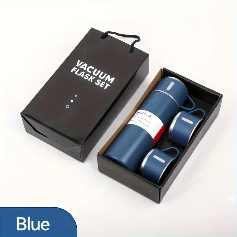 500ML Stainless Steel Thermal Water Bottle Vacuum Flask Gift Set Office Business Style Thermos Bottle Outdoor Hot Insulation Cup