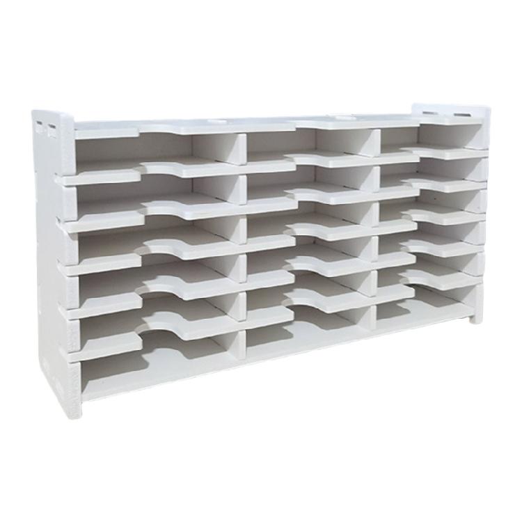 Sturdy Plastic 18/36/51/60 Slot Stamp Pad Rack Craft Stationery Holder with Mounting Hardware Easy Access Daily Use