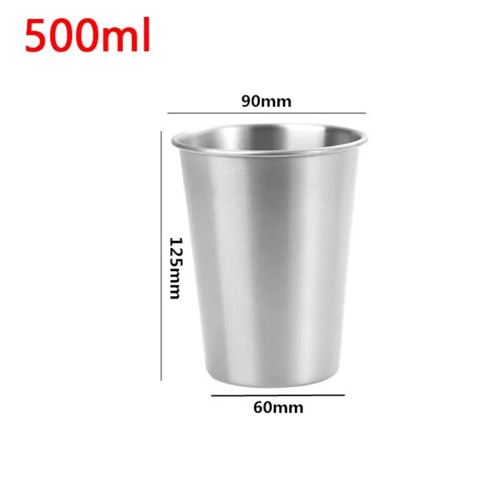 Vaso de Metal de Acero Inoxidable 304 de 200-500ml Vasos para Whisky Cerveza Vaso para Vino Blanco Café Tazas de Viaje para Camping Taza para Beber Café Té