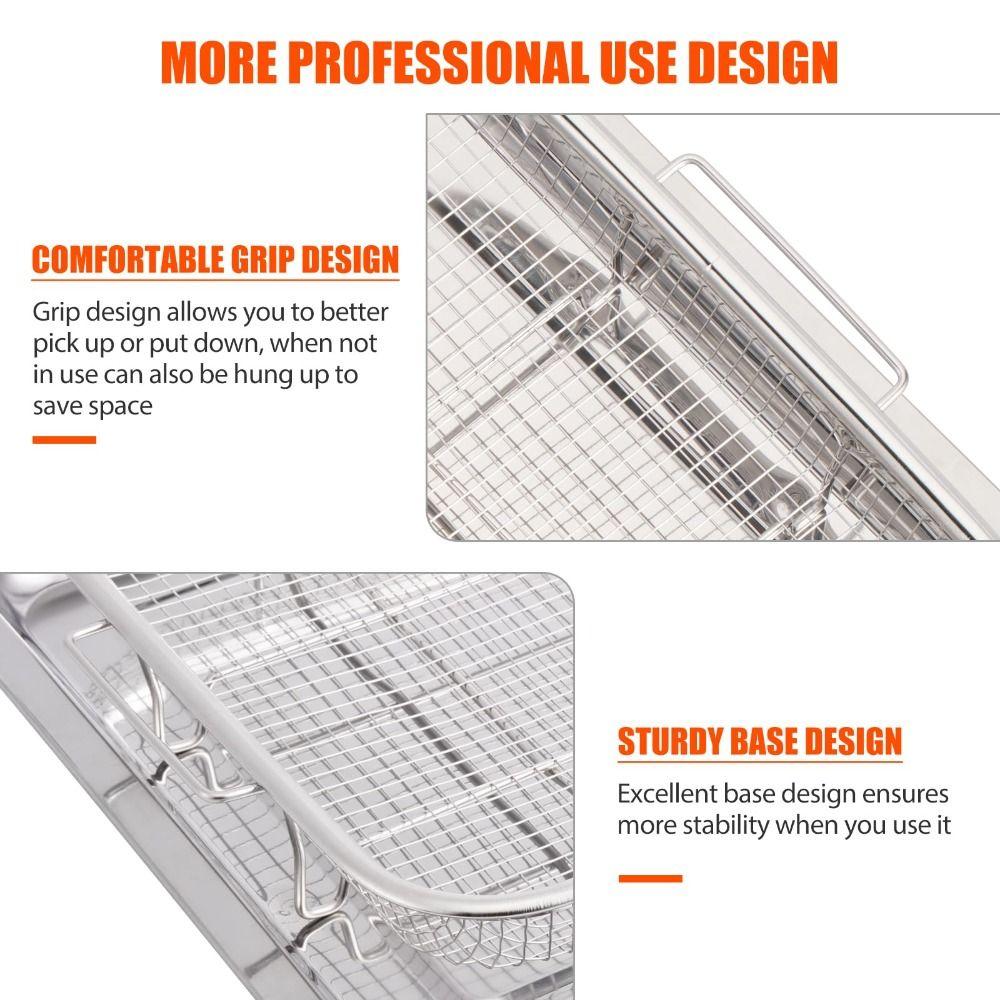 Podwyższona siatka do pieczenia do piekarnika Stal nierdzewna Duża brytfanna do pieczenia