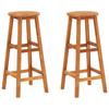 VidaXL Bar Stools 2 Pcs Solid Acacia Wood