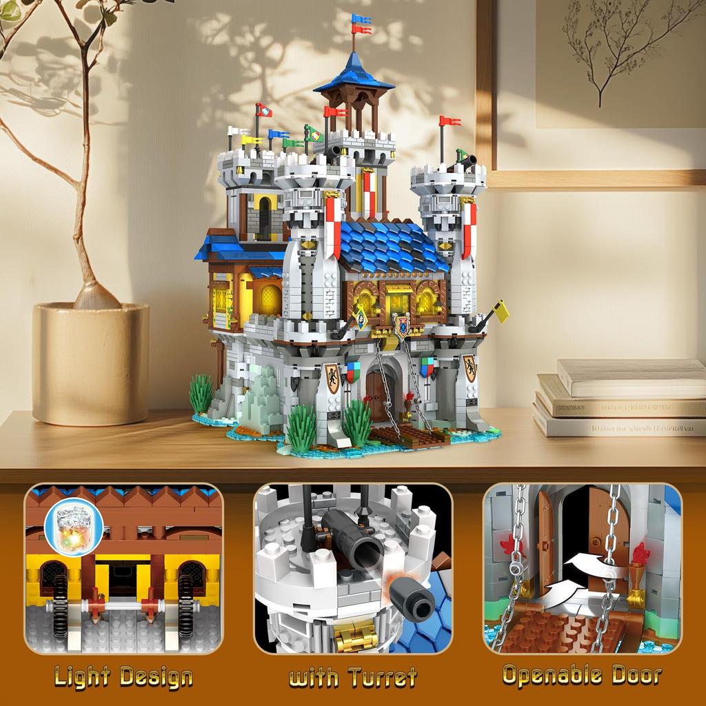 High-Quality 2722Pcs High-Quality Medieval High-Quality Castle High-Quality Building High-Quality Kits High-Quality Creative High-Quality 3 In