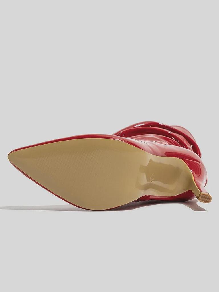 European and American Style Patent Leather Stiletto Over-the-Knee High Boots (10cm Heel)