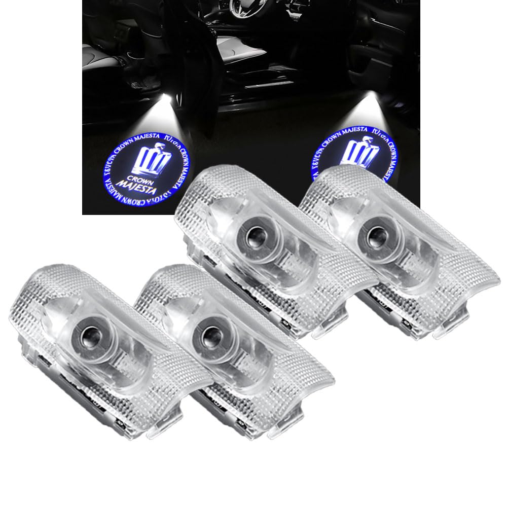 Ltsplay Door Lamps for 220 Series Crown, Door Courtesy Lamps with Tools, Courtesy Lights, Door Welcome Lights, LED Logo Projection, 4-Piece Set with A