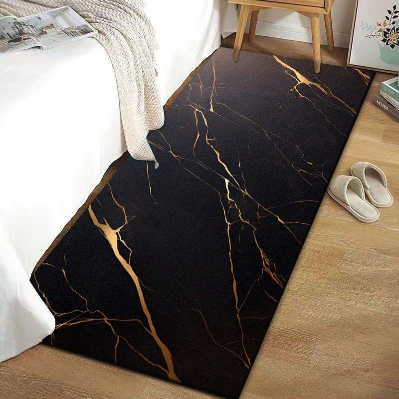 Dywanik Przyłóżkowy w Abstrakcyjnym Stylu Marmuru Dekoracja Nordycka Salon Mata Podłogowa Antypoślizgowa Dom Sypialnia Szatnia Dywaniki Możliwość Dostosowania