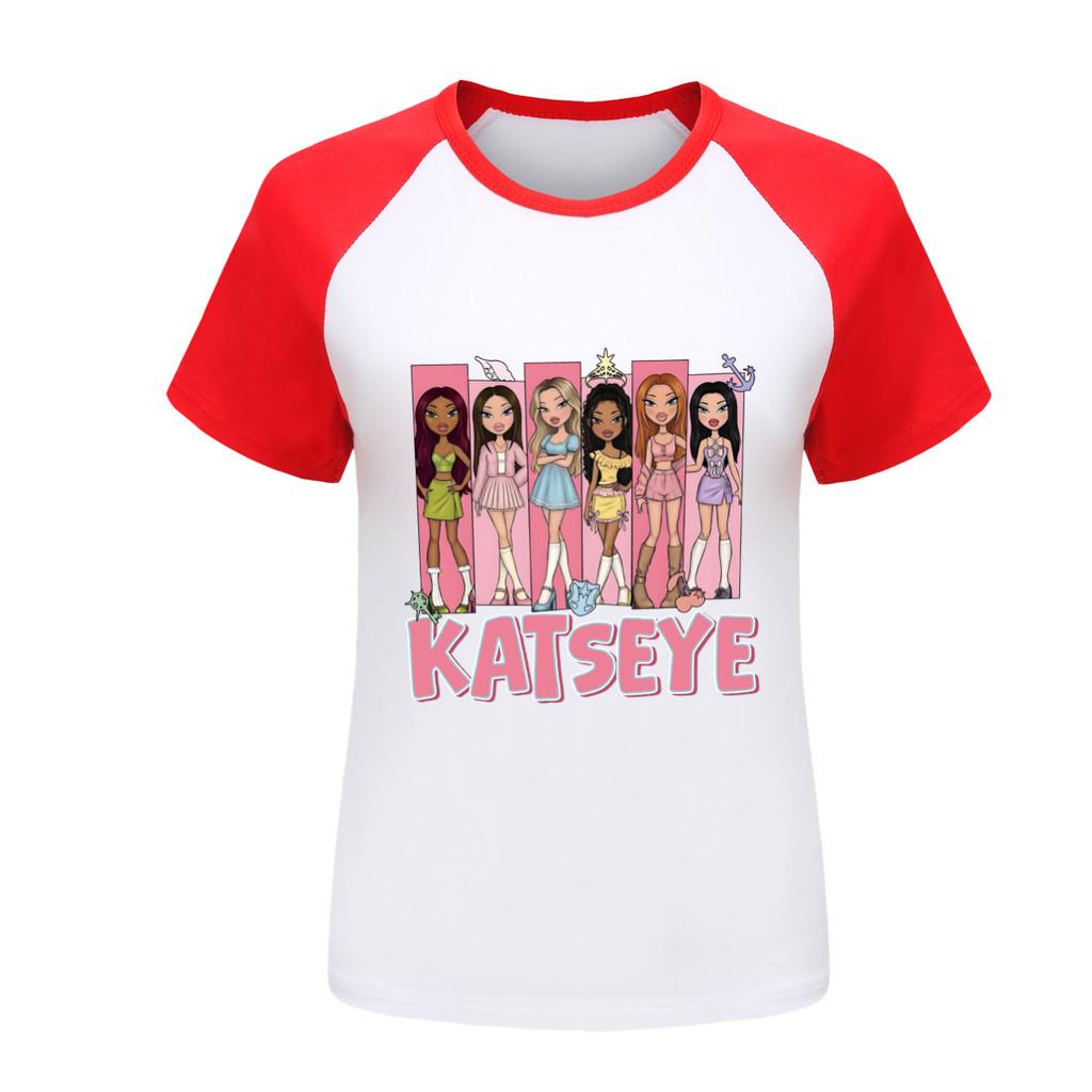 5349 Kids Girls KATSEYE Print Cotton Short Sleeves T-Shirt