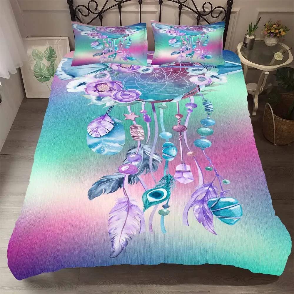 Comforter S High Quality Soft Fabulous Bedding Set 3D Couple Wolf Bed Comforter Bohemian Style Dreamcatcher Bed