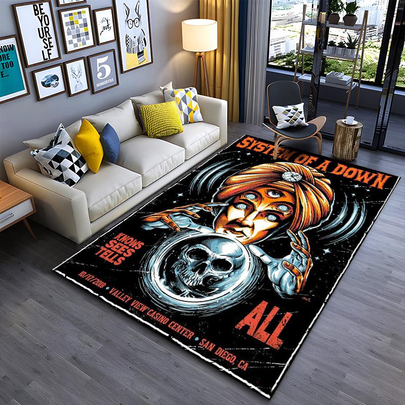 Mystic Vision Artwork Rug Non-slip rug suitable for living room and bedroom sofas.