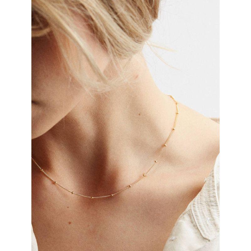 INS Titanium Steel Women's Japanese, Korean, European and American Golden Short Type Necklace