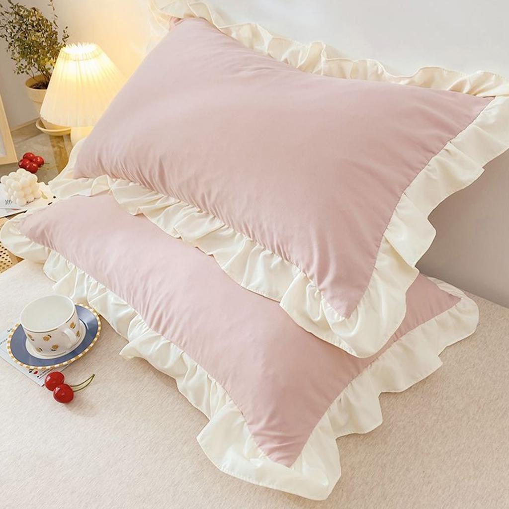 Fashionable Ruffle Edge Bed Cover Sturdy Polyester Fabric Machine Washable Decorative Home Accessory