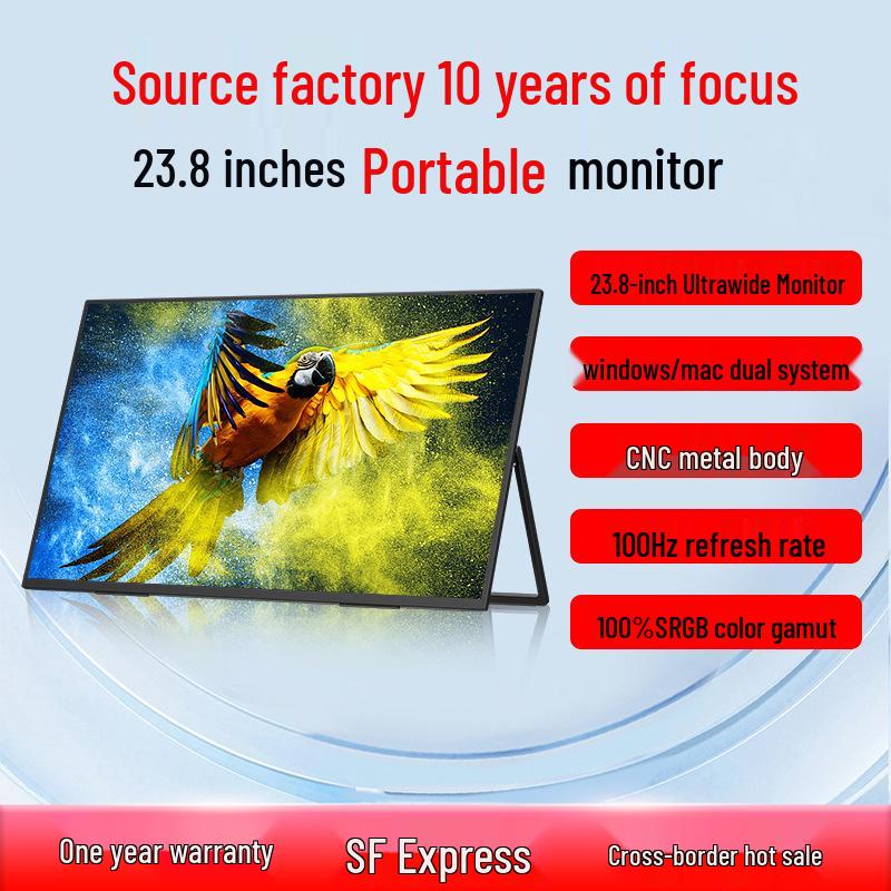 EIMIO 23.8" 4K 180Hz Portable Gaming Monitor with Touchscreen for PS5 Usage