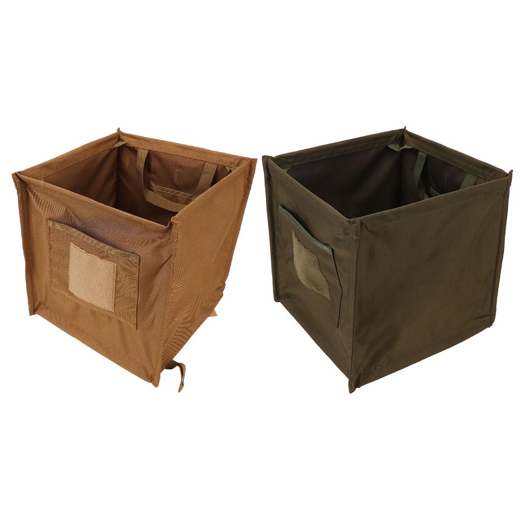 Outdoor Collapsible Trash Can Oxford Cloth Throw Line Storage Basket 33L Water Resistance Multipurpose for Barbecue for Travel