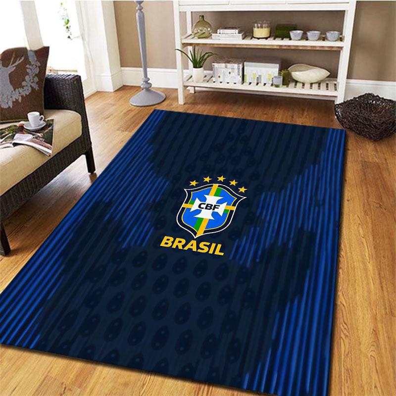 Brazil National Football Team Carpet Rug for Living Room Bedroom Home Sofa Decoration,Kids play Non-slip Floor Mat