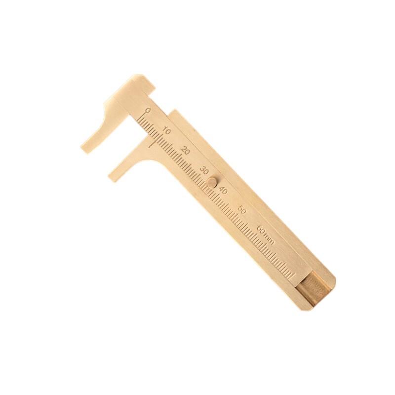 High-Precision Copper Vernier Caliper with Leather Case