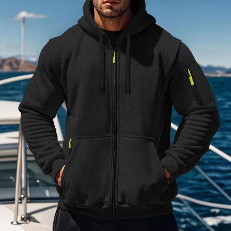 Fashion Casual Autumn and Winter Hat Sweater Zipper Long Sleeve Men's and Women's Same Style Sweatshirt Running Training Outdoor Warm Fitness Jacket