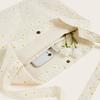 Daisy Embroidered Tote Bag for Women Sweet Style Floral Shoulder Bag with Fixed Strap Reusable Shopping/Gift Bag Perfect for Mother Day Weddings