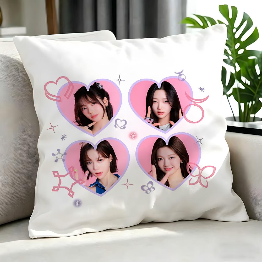Kpop Style - Aespa Cushion Cover Cushion Cover Set 4Pcs 50X50 45X45 40X40 Pillowcase Decorative Sofa Home Decor